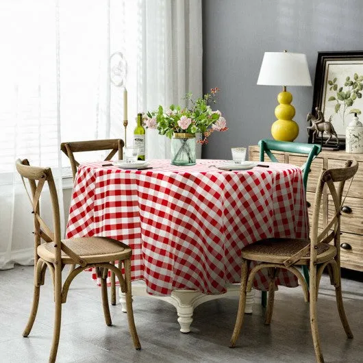 2 Pcs Stain Resistant and Wrinkle Resistant Table Cloth-Red