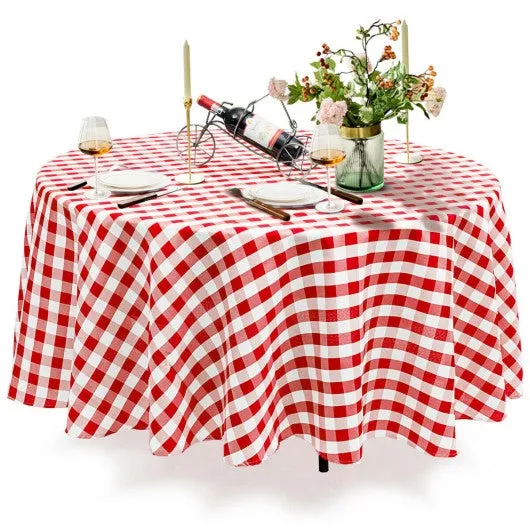 2 Pcs Stain Resistant and Wrinkle Resistant Table Cloth-Red