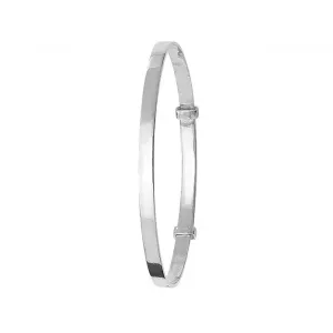 Acotis Silver Classic Round Design Babies Bangle G4172