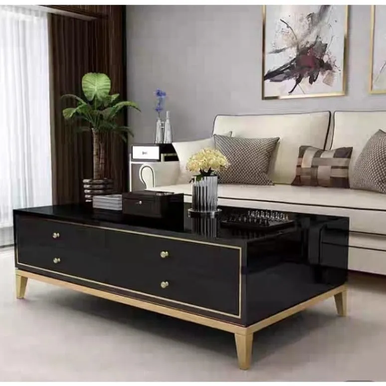 Antonio Glossy Coffee Table (Available in Black or White)