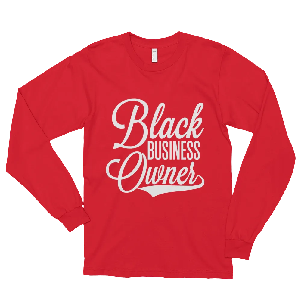 Black Business Owner (White) Long sleeve t-shirt (unisex)