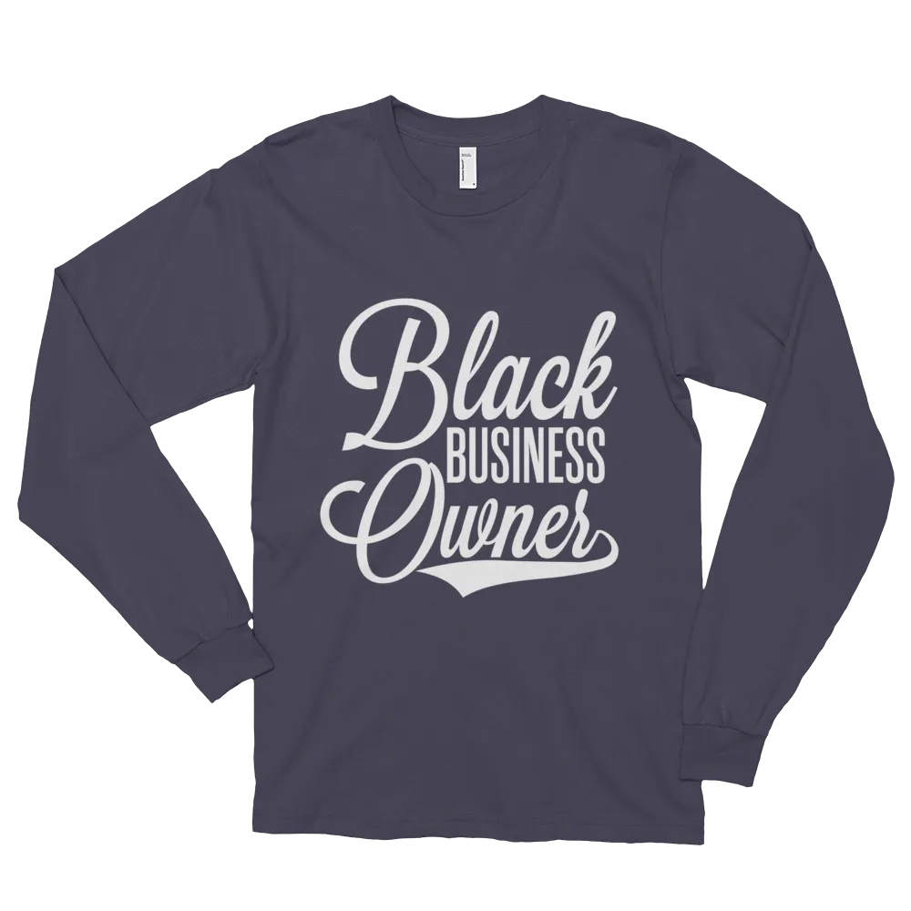 Black Business Owner (White) Long sleeve t-shirt (unisex)