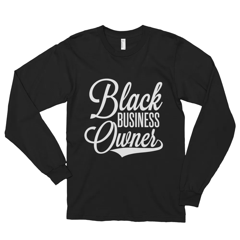 Black Business Owner (White) Long sleeve t-shirt (unisex)