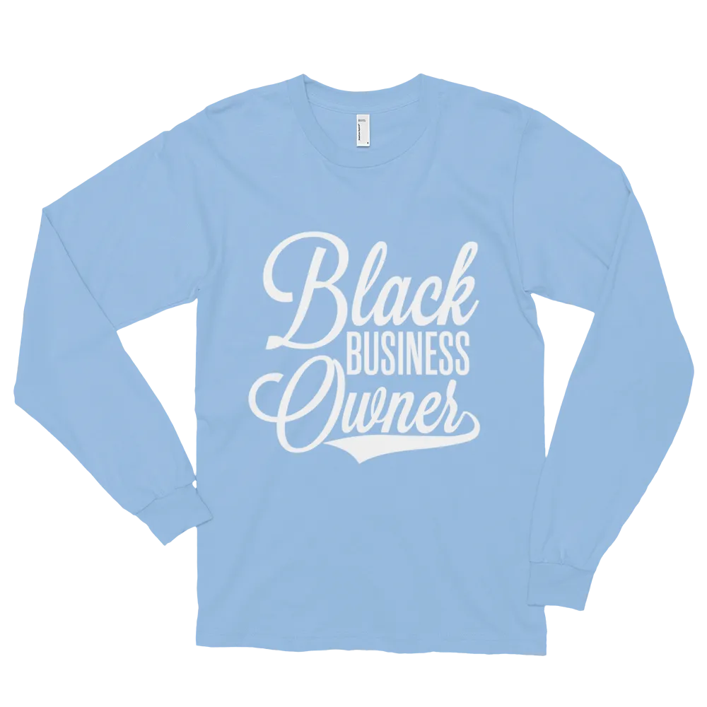 Black Business Owner (White) Long sleeve t-shirt (unisex)