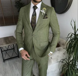 Bojoni Amato Slim Fit Khaki  Suit