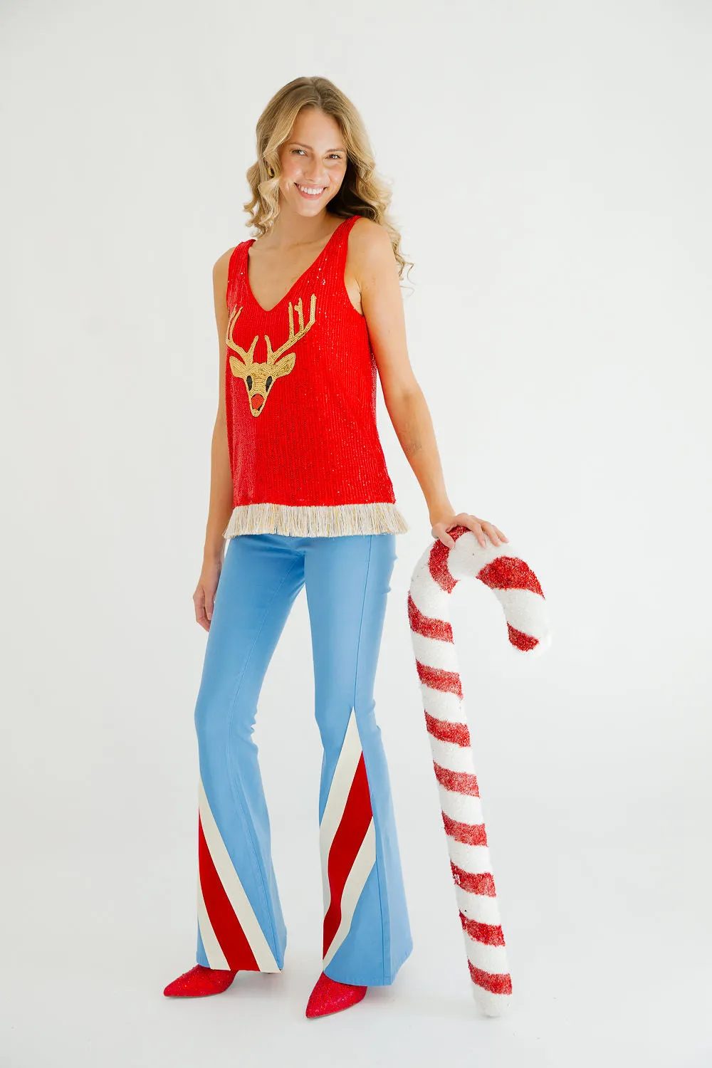 CANDY STRIPES BLUE FLARES