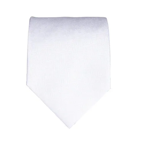 Classy Men Light Pattern Silver Silk Tie