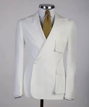 Cream 3 Piece Suit For Men