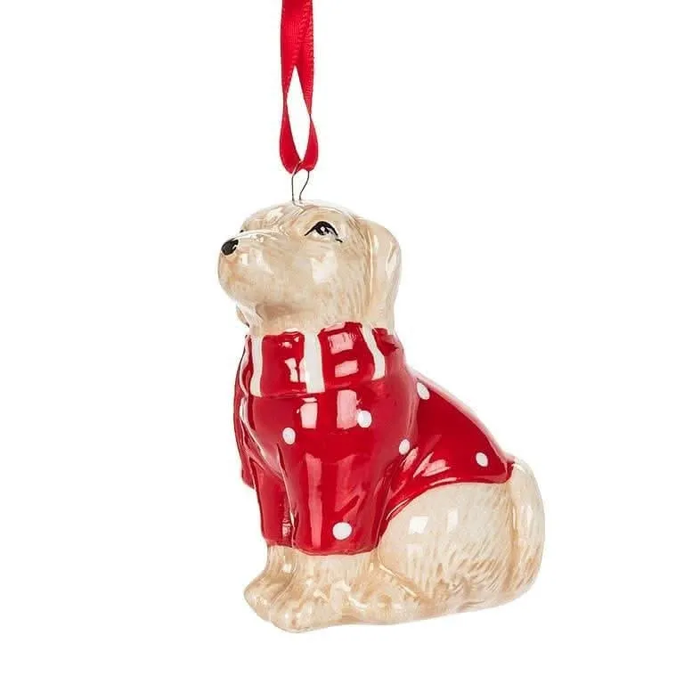 Dog in Sweater Ornament