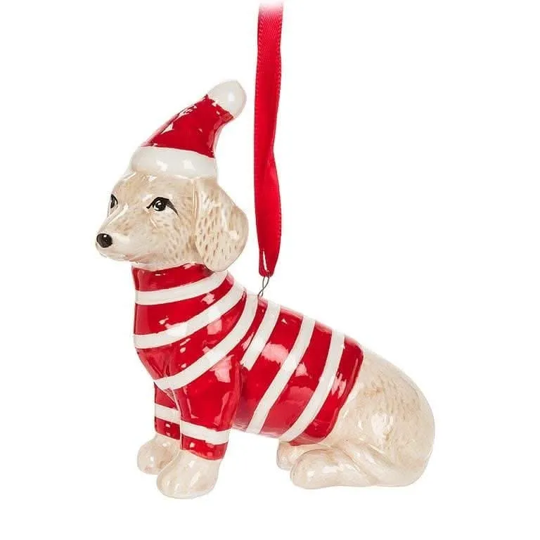 Dog in Sweater Ornament