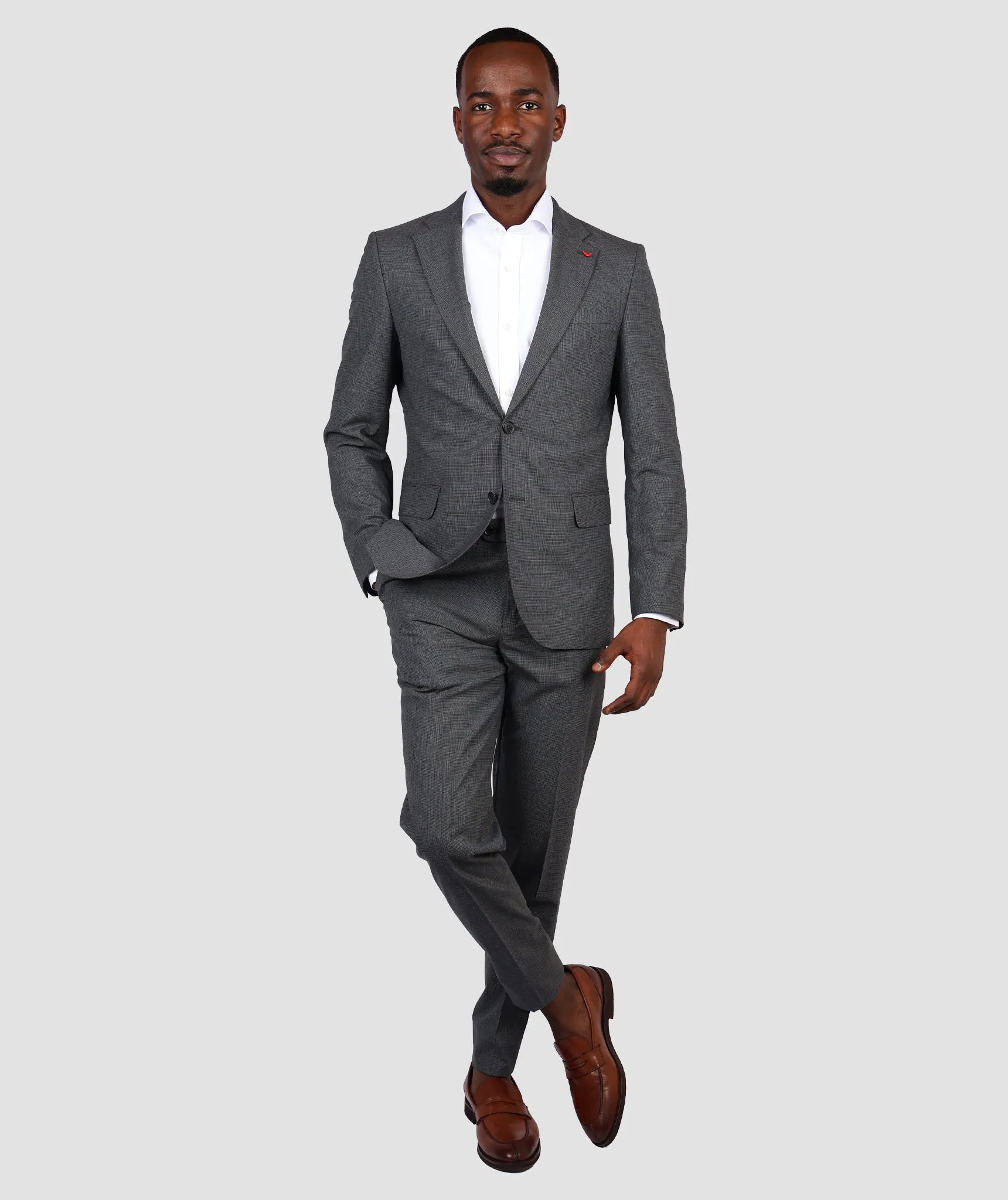 DS Damat Grey Slim Fit Suit