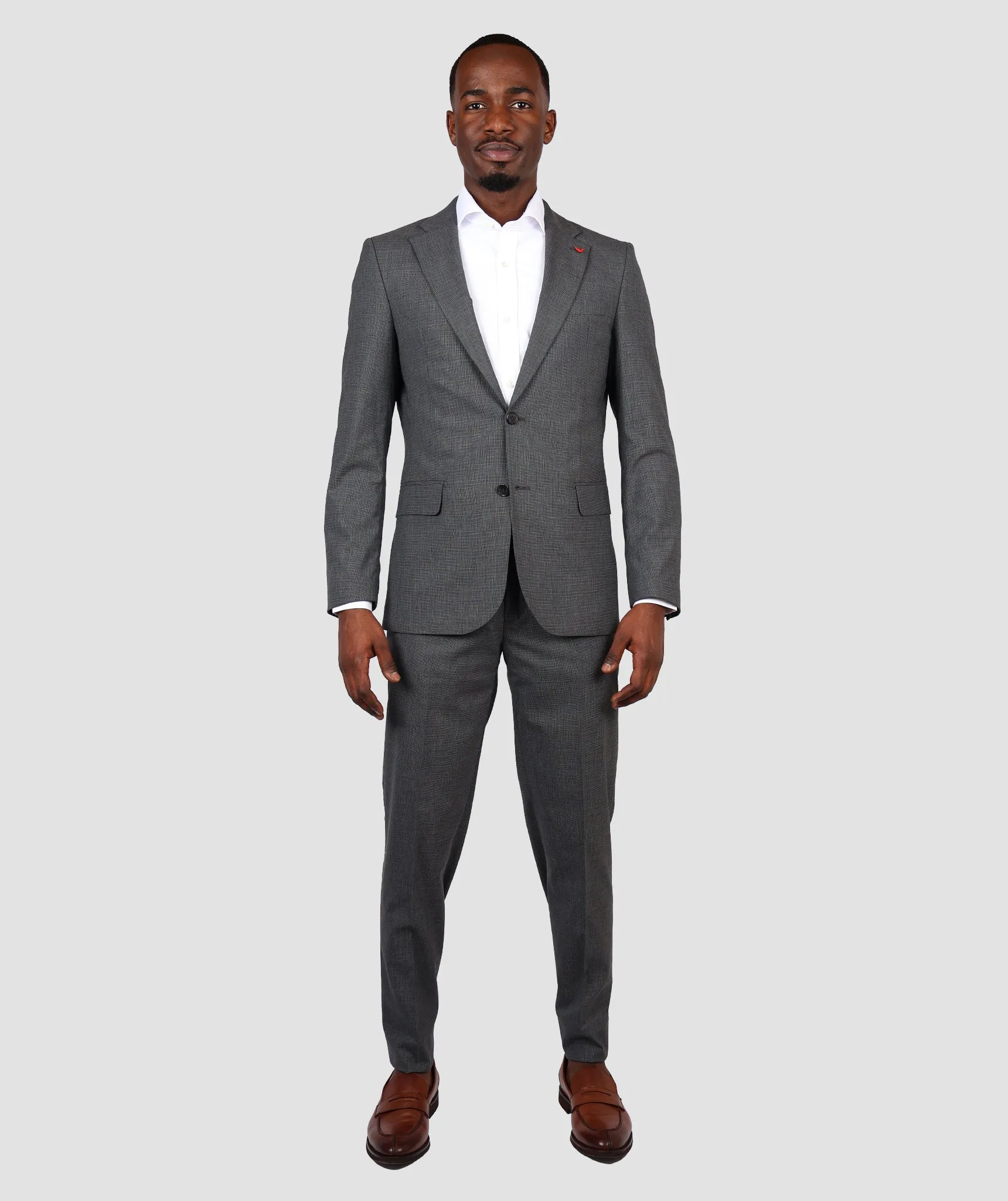 DS Damat Grey Slim Fit Suit