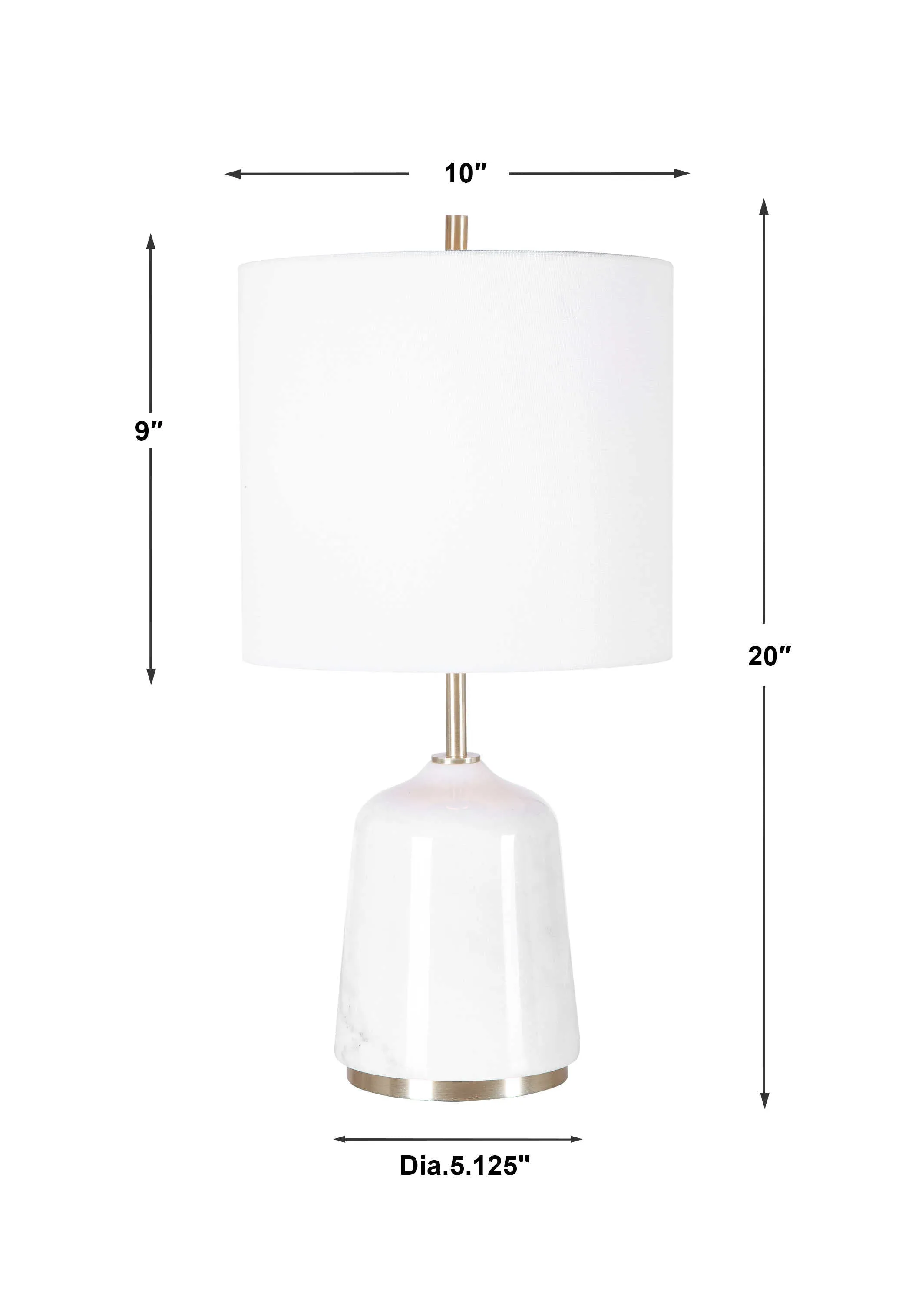 Eloise White Marble Table Lamp