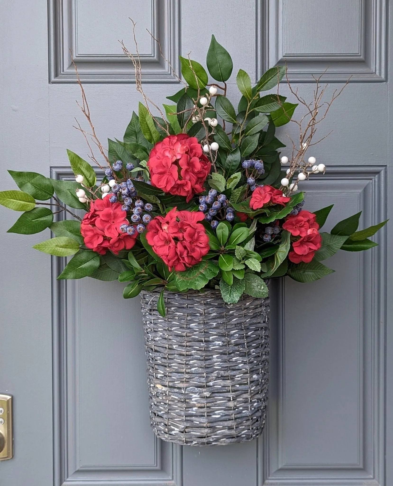 Festive Patriotic Red, White, and Blue Basket