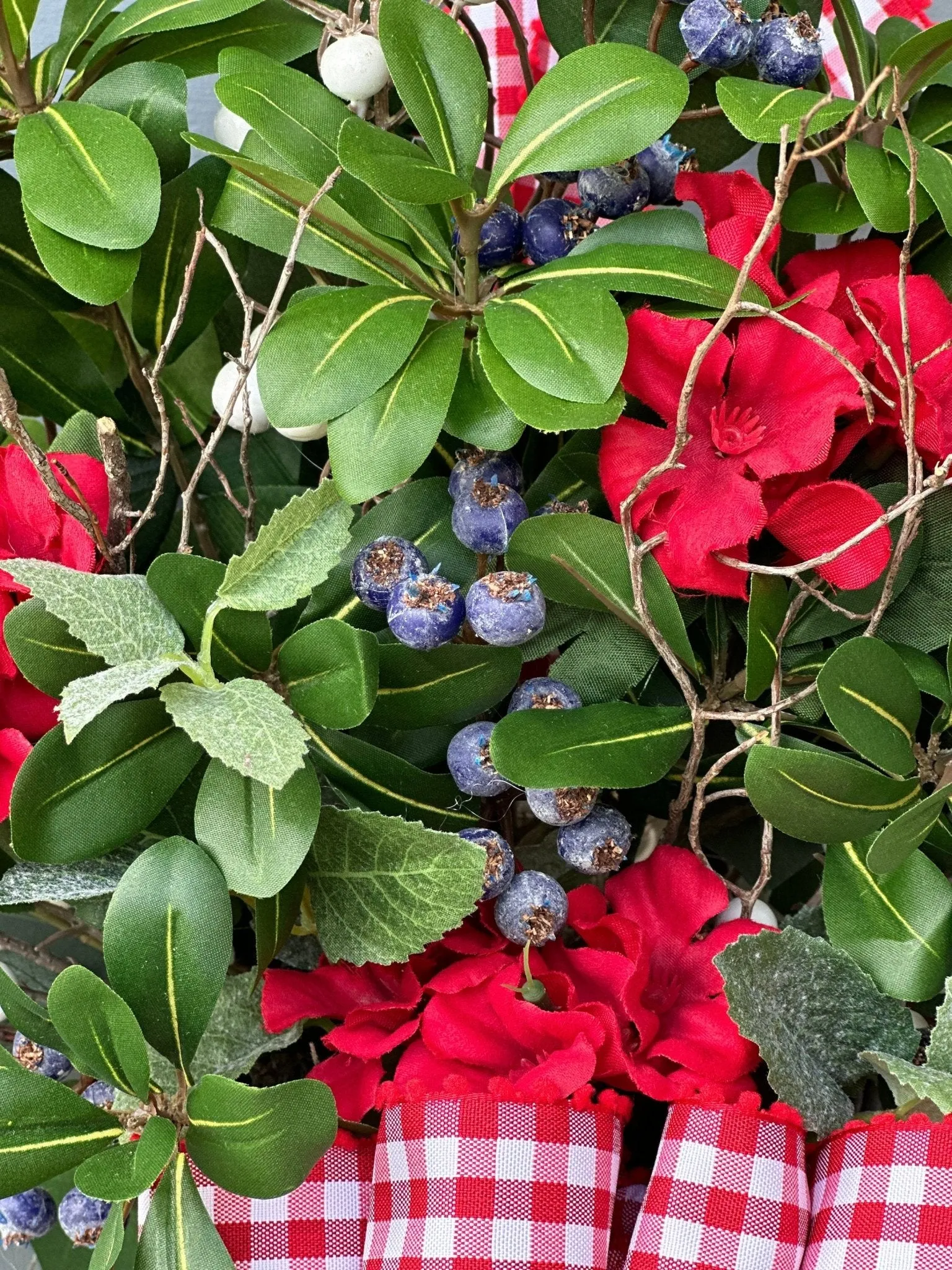 Festive Patriotic Red, White, and Blue Basket