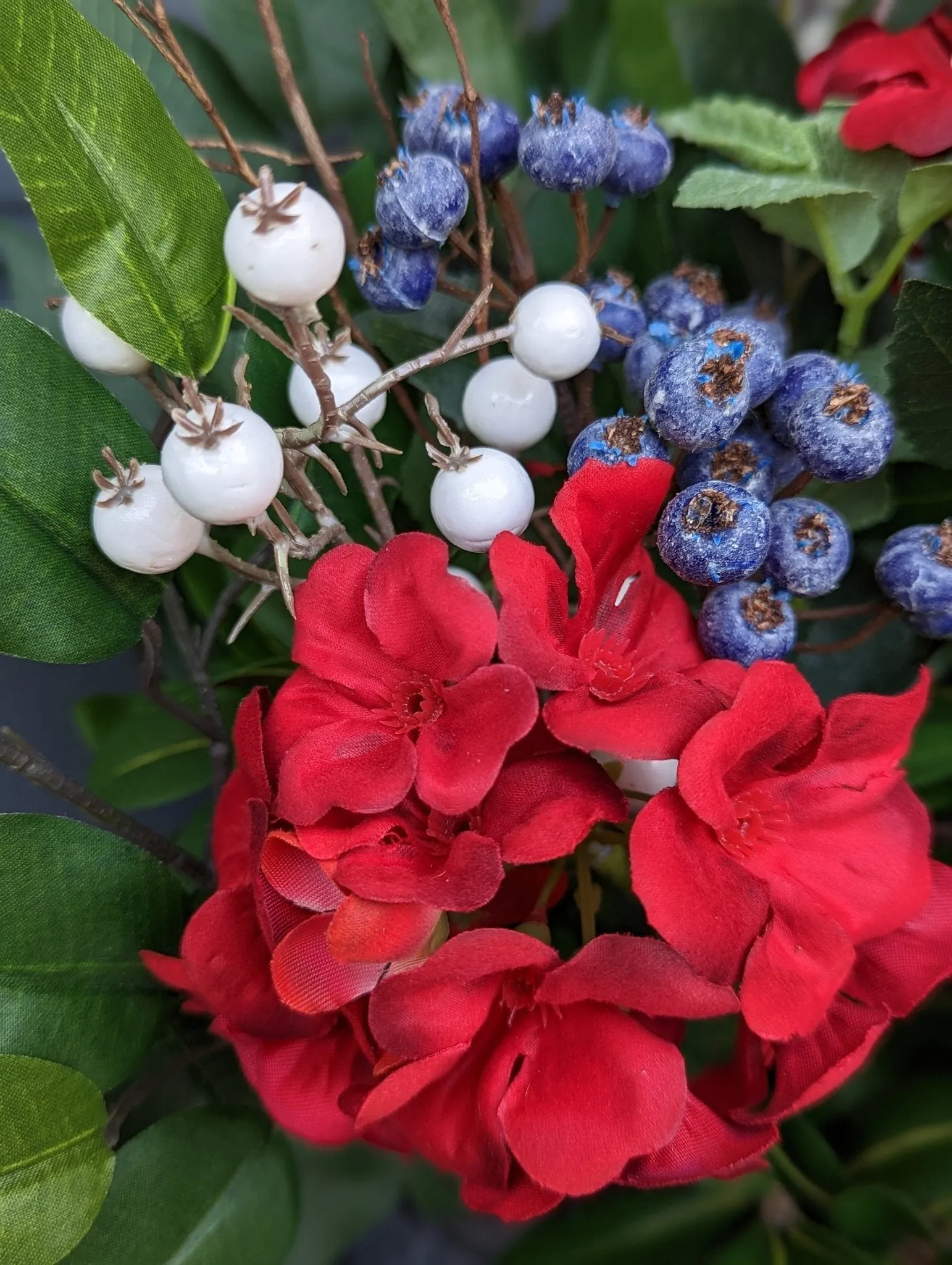 Festive Patriotic Red, White, and Blue Basket