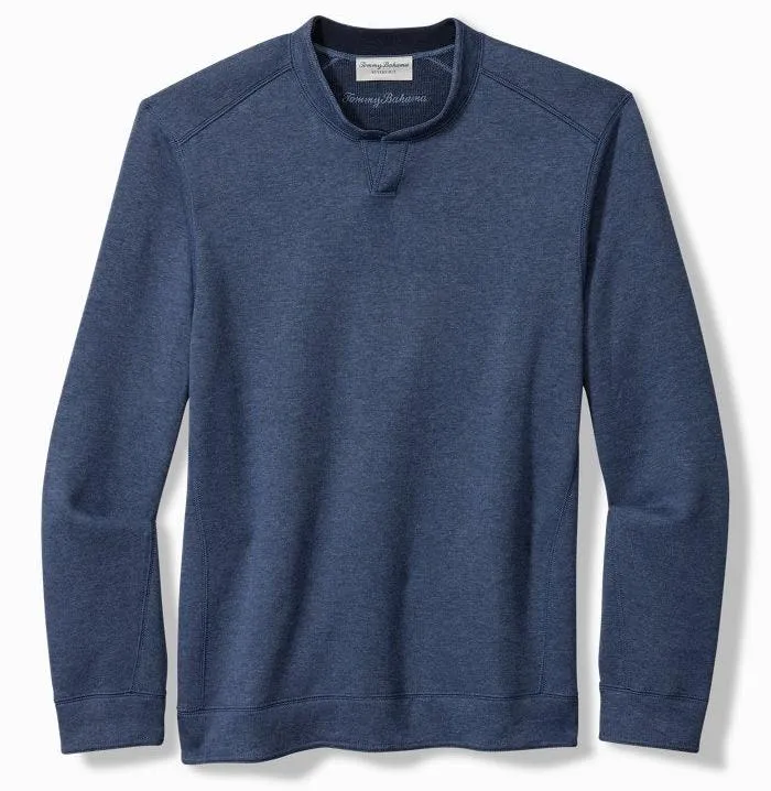 Flip Coast Reversible Abaco Sweatshirt in Blue Note Heather by Tommy Bahama