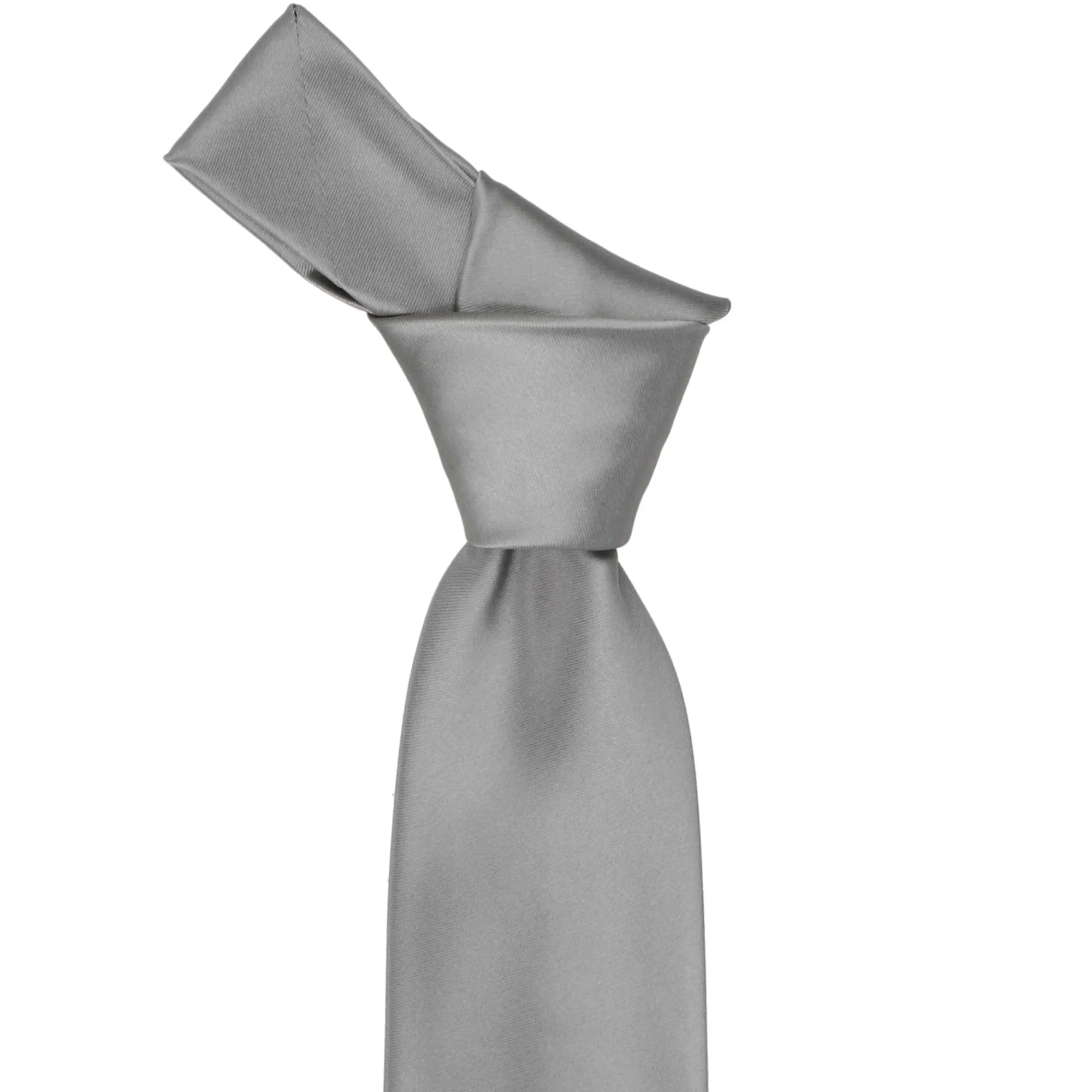 Gray Premium Solid Color Necktie