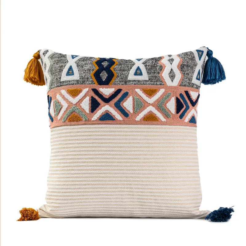 Hand Woven Patchwork Pillow