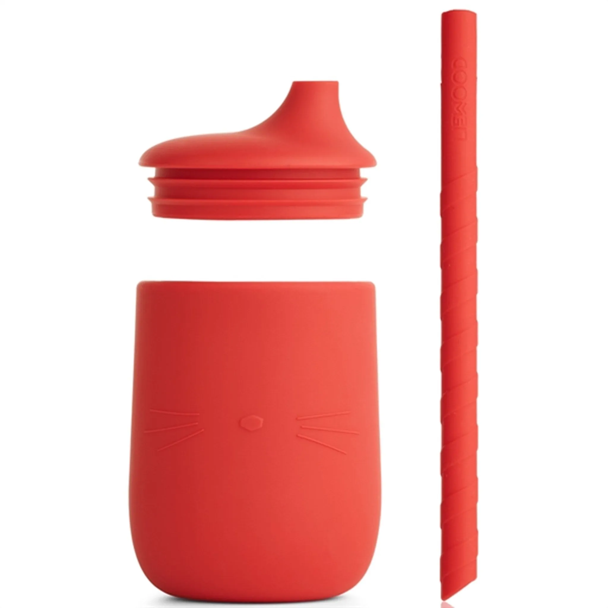 Liewood Ellis Silicone Sippy Cup Cat Apple Red