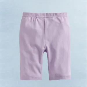 Light Purple Cotton Knee Leggings