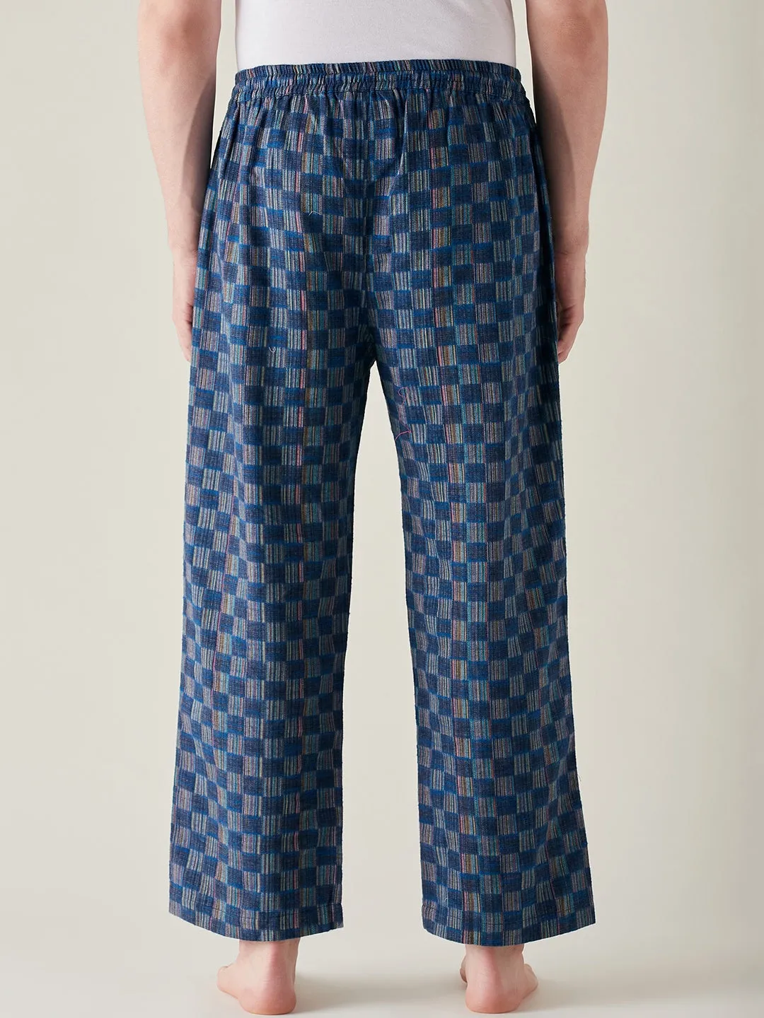 Mens Pure Cotton Blue checks Pyjama