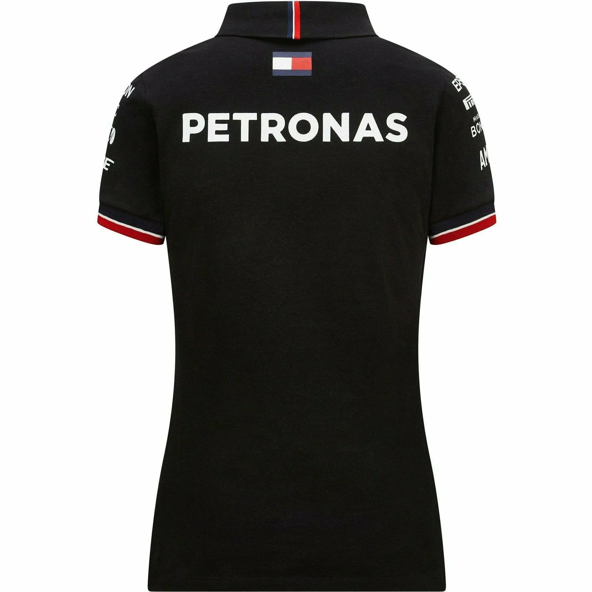 Mercedes Benz AMG Petronas F1 Women's Team Polo Shirt-Black/White