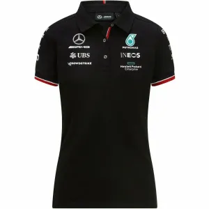 Mercedes Benz AMG Petronas F1 Women's Team Polo Shirt-Black/White