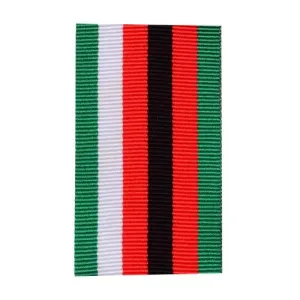 Military Uniform Ribbon Ranks in Green White Red & Black