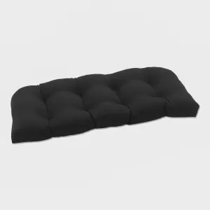 Outdoor/Indoor Fresco Black Wicker Loveseat Cushion