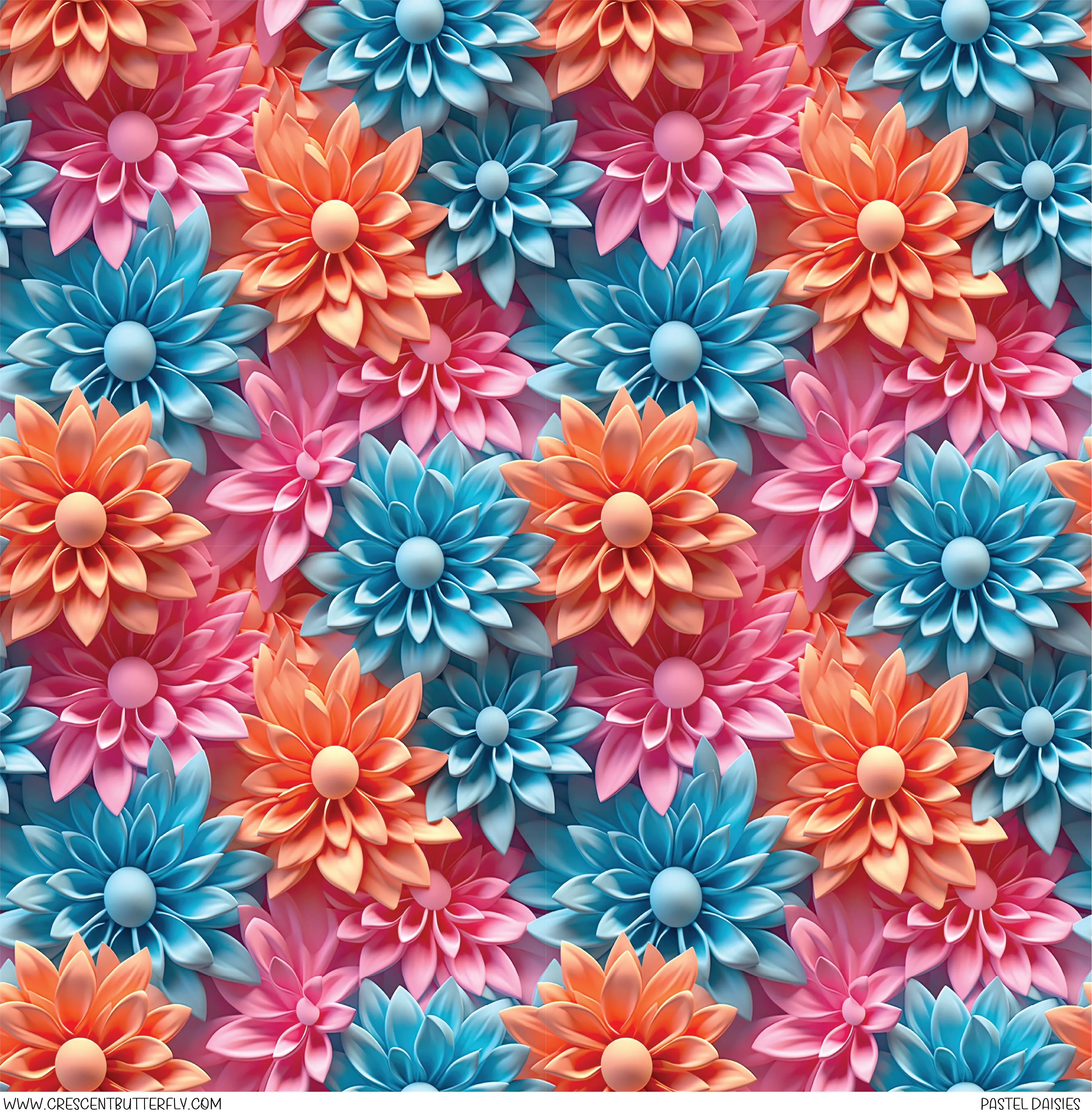 Pastel Daisies Printed Vinyl Sheet/Wrap