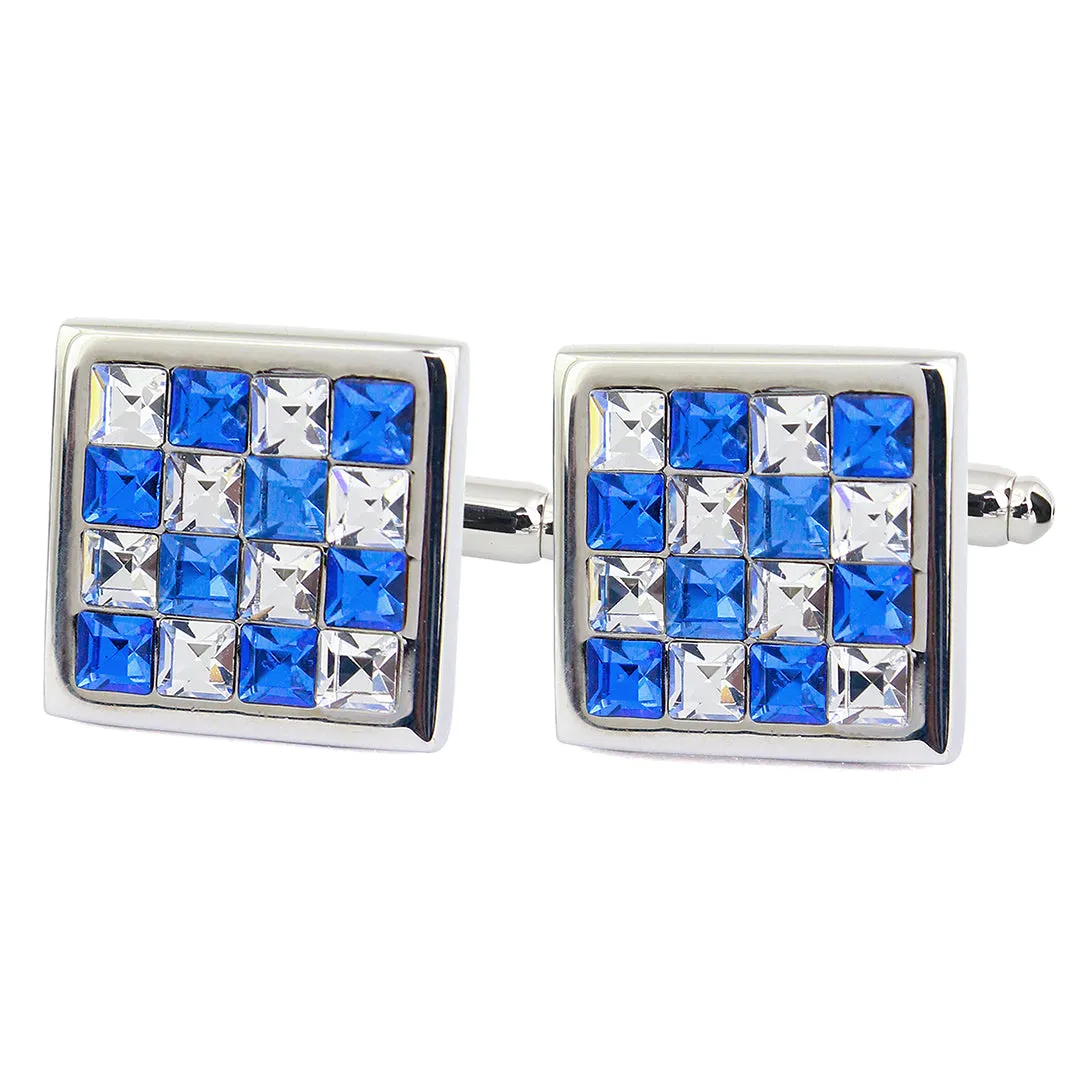 Peluche Sapphire and Crystal Cufflinks for Men