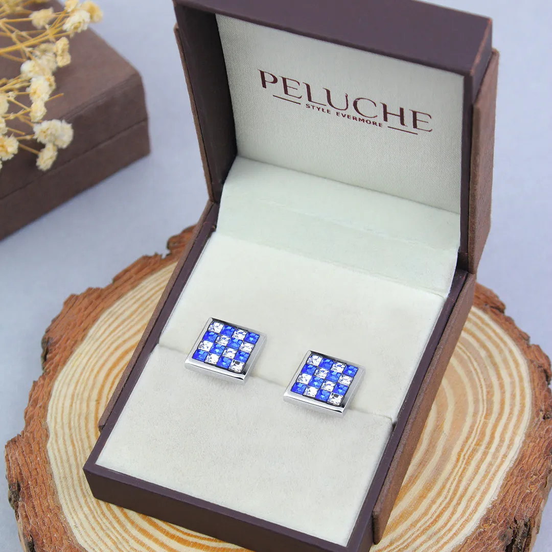 Peluche Sapphire and Crystal Cufflinks for Men