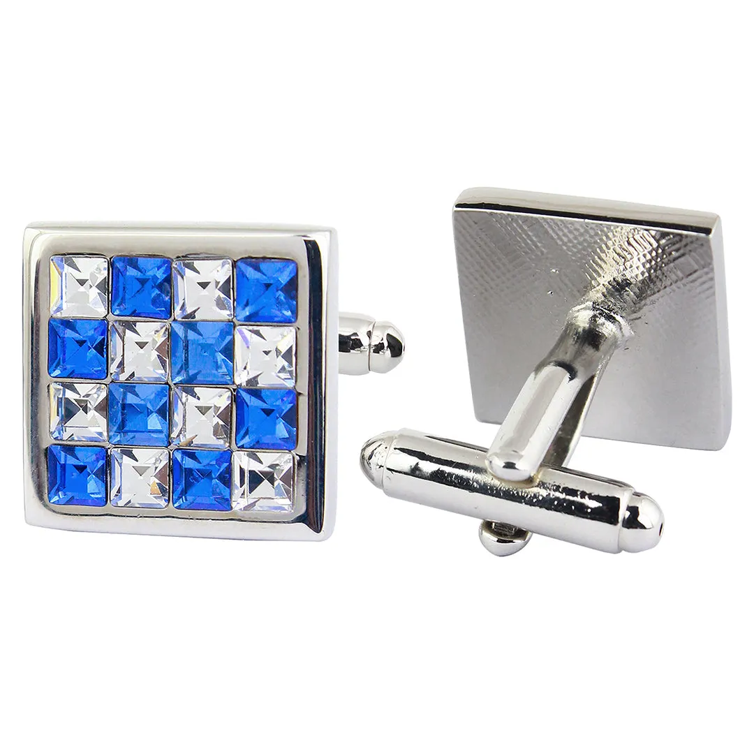 Peluche Sapphire and Crystal Cufflinks for Men