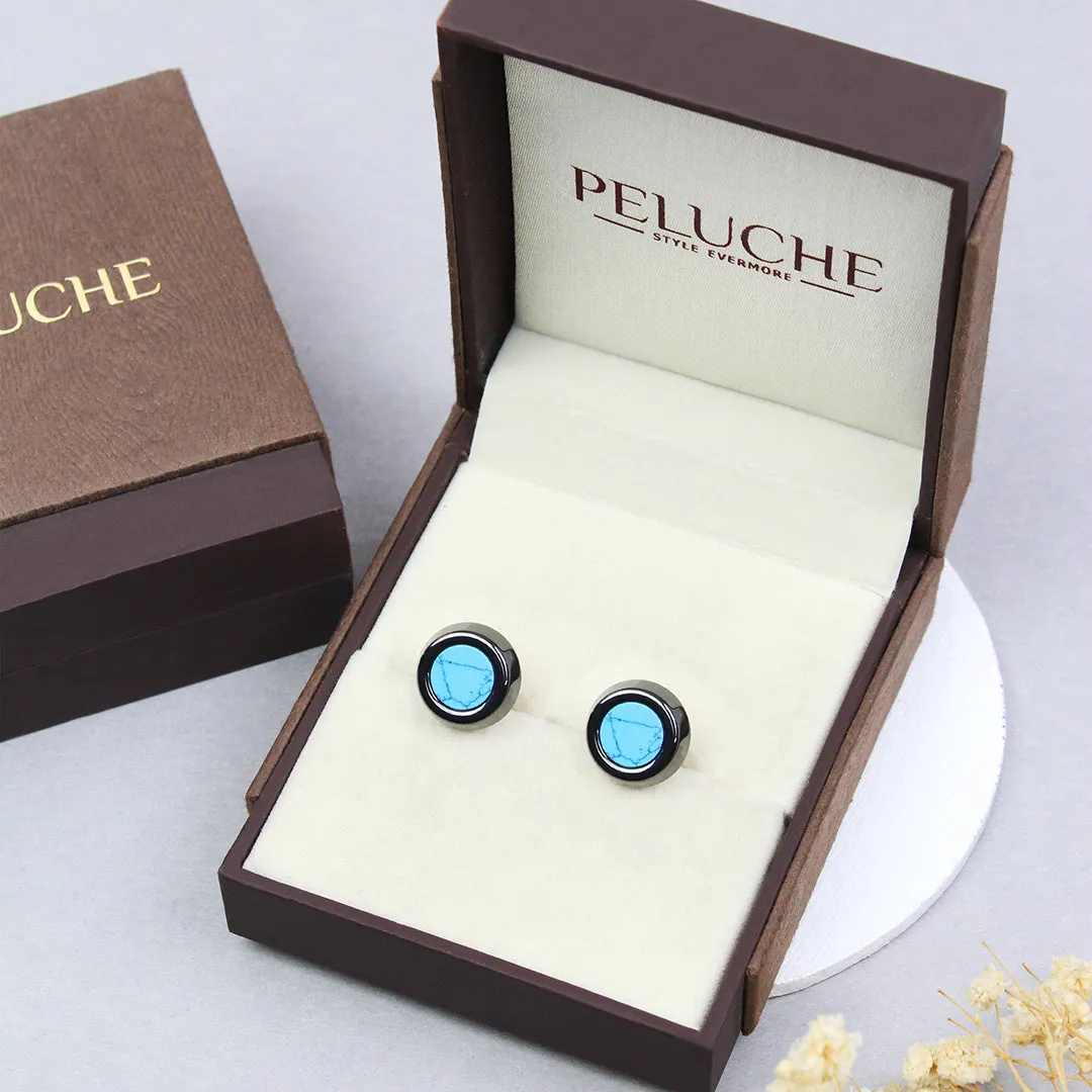 Peluche Sexy Cerami Turquoise Cufflinks