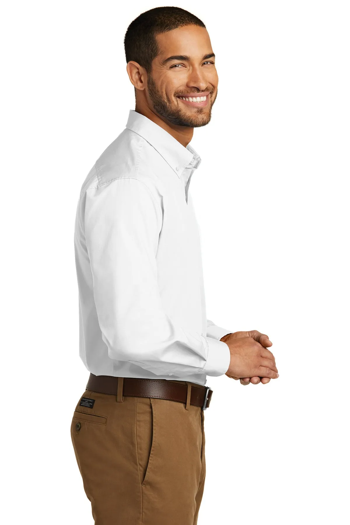 Port Authority Carefree Poplin Shirt, White [Ken Anderson Alliance]