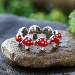 Red and White Mushroom Ring