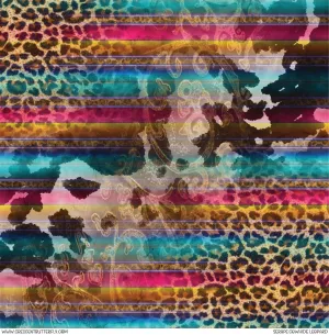 Serape Cowhide Leopard Printed Vinyl Sheet-Tumbler Wrap