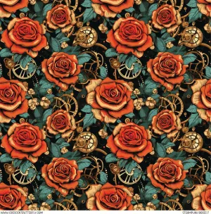 Steampunk Roses 7 Printed Vinyl Sheet/Wrap