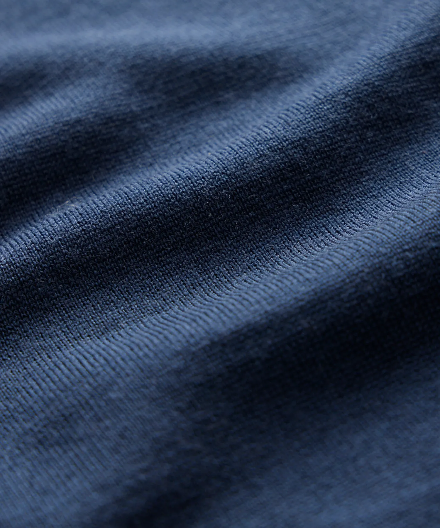 Todd Snyder x John Smedley Long Sleeve Crew in Smoke Blue