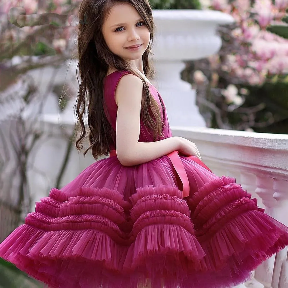 Vintage Satin Flower Girl Dress