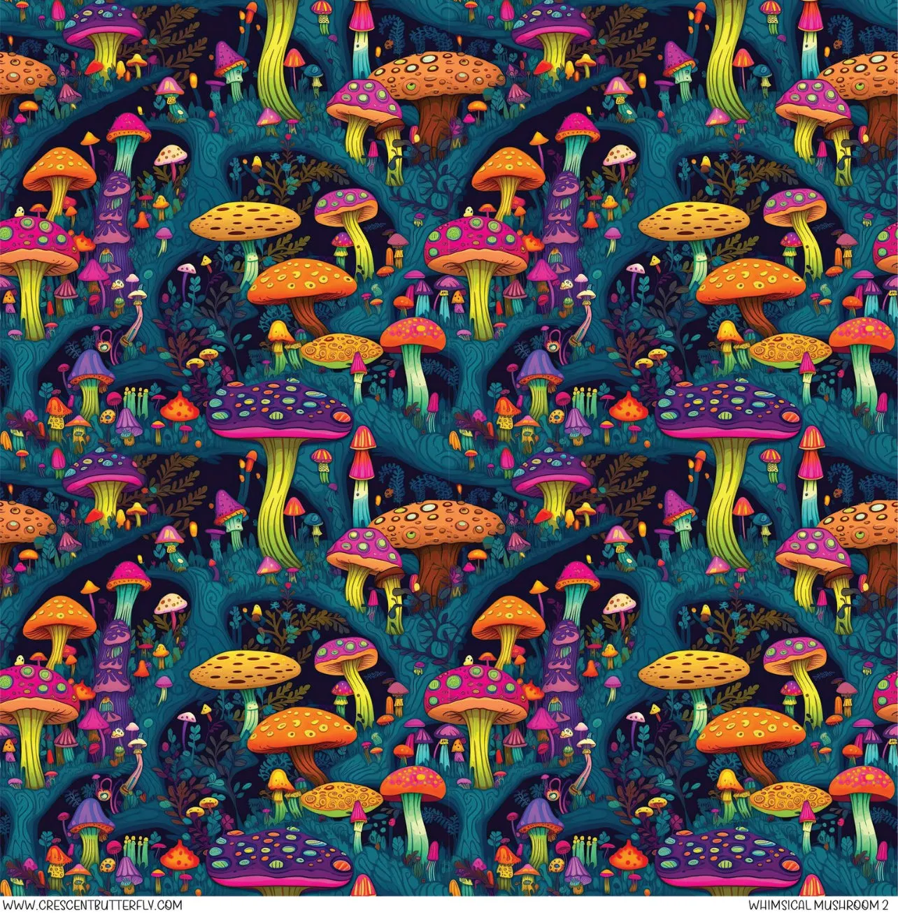 Whimsical Mushroom 2 Printed Vinyl Sheet-Tumbler Wrap