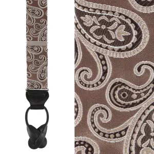 Willard's Wavy Paisley Silk Button End Private Collection Braces