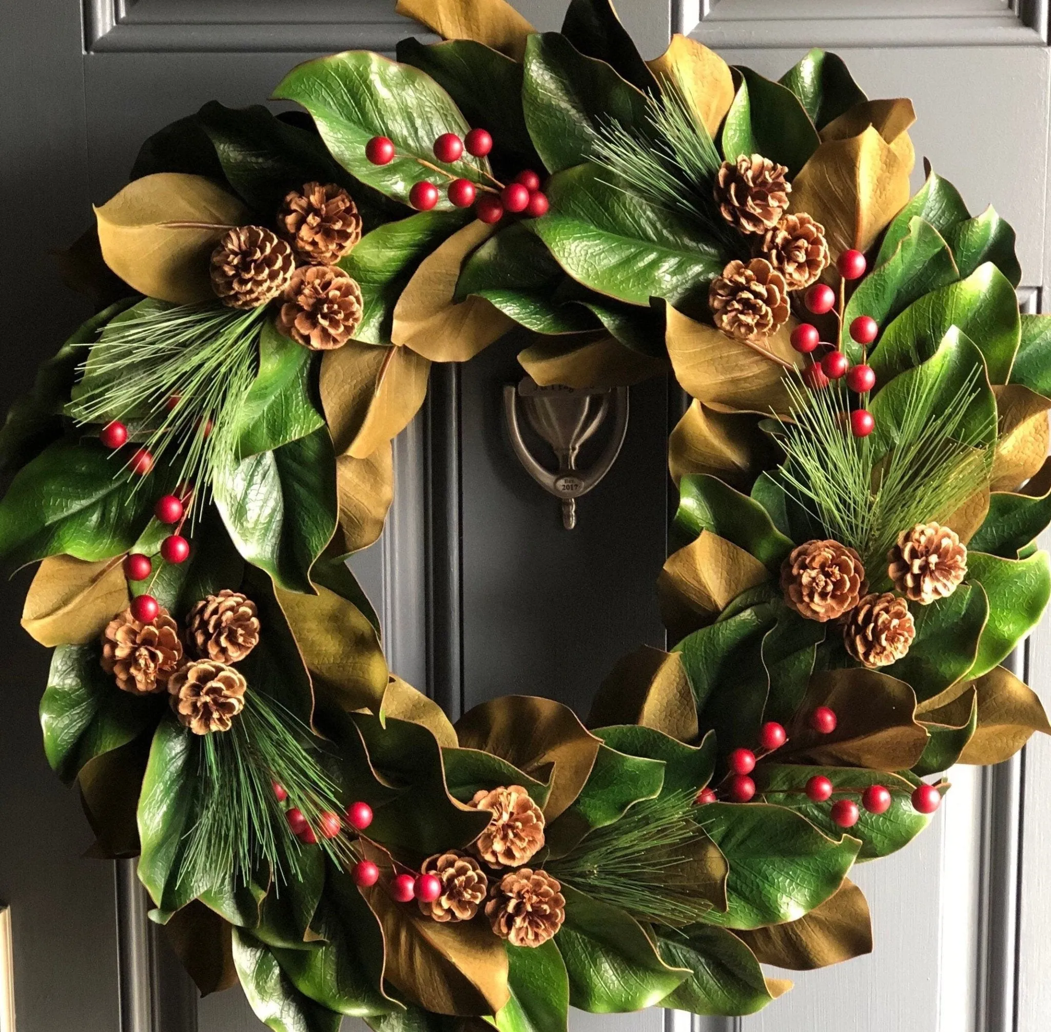 Winter Magnolia Wreath