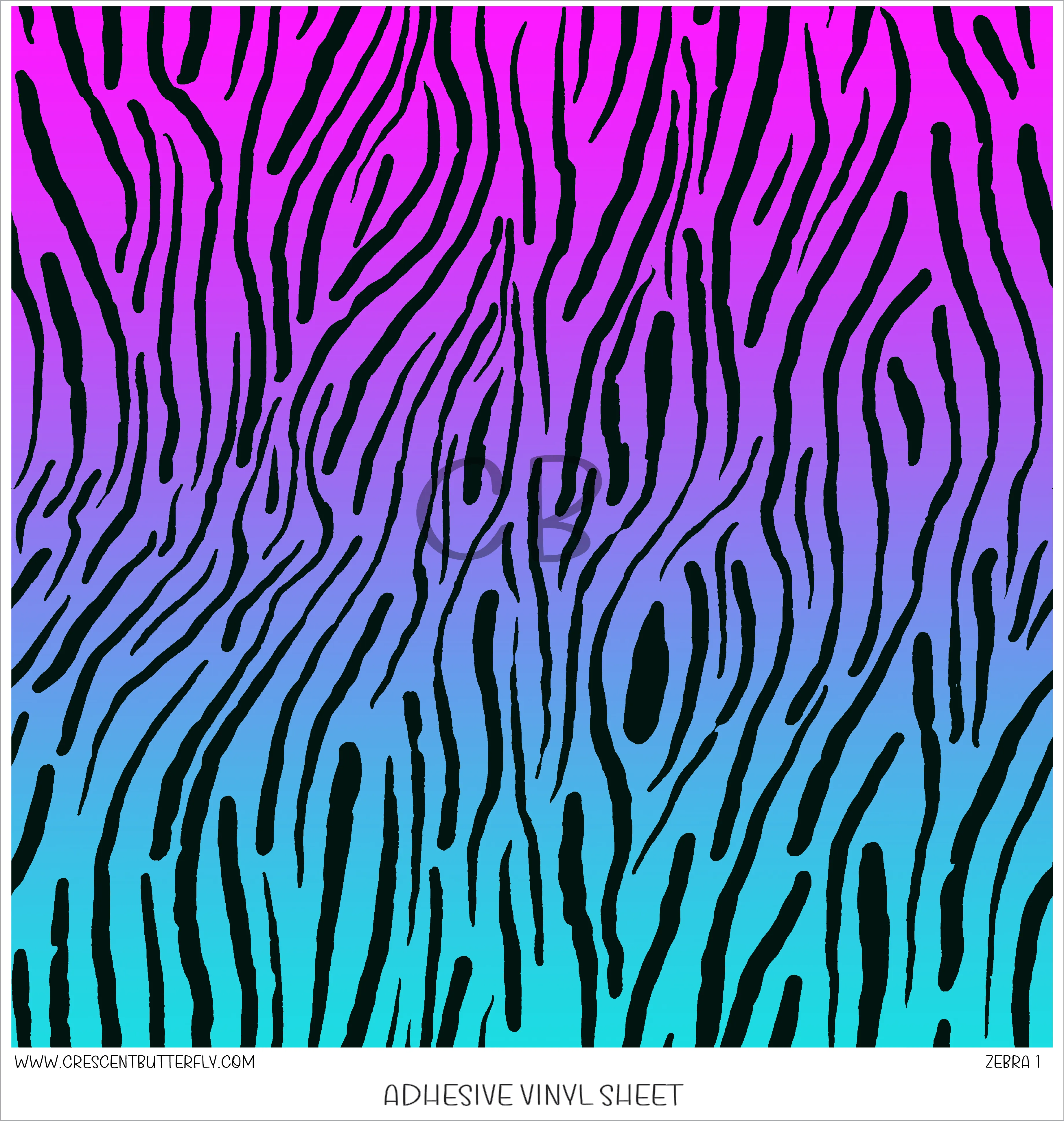 Zebra 1 Printed Vinyl Sheet